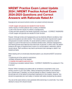 NREMT Practice Exam Latest Update  2024 | NREMT Practice Actual Exam  2024-2025 Questions and Correct  Answers with Rationale Rated A+ | Verified  Nremt Practice  Actual  Exam Update  2014 Quiz with Accurate Solutions Aranking Allpass 