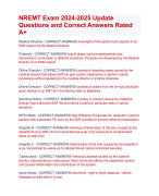 NREMT Exam 2024-2025 Update  Questions and Correct Answers Rated  A+ | Verified NREMT Exam 2024 Quiz with Accurate Solutions  Aranking Allpass 