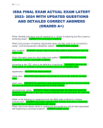 ISSA FINAL EXAM ACTUAL EXAM LATEST  2023- 2024 WITH UPDATED QUESTIONS  AND DETAILED CORRECT ANSWERS  (GRADED A+) 