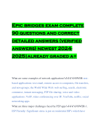 Epic bridges exam complete 90 questions and correct detailed answers (verified answers) newest 2024- 2025|already graded a+