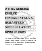 ATI RN NURSING  Evolve  Fundamentals A+  GURANTEED  SUCCESS LATEST  UPDATE 2024
