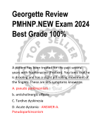 Georgette Review  PMHNP.NEW Exam 2024  Best Grade 100%
