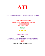 ATI Fundamentals Proctored Exam (39 Real & Practice Exam Versions, Latest-2024) / Fundamentals ATI Proctored Exam / ATI Proctored Fundamentals Exam |Verified Q & A|