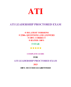 ATI Leadership Proctored Exam (38 Real & Practice Exam Versions, Latest-2024) / Leadership ATI Proctored Exam / ATI Proctored Leadership Exam |Verified Q & A|