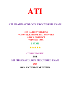 ATI Pharmacology Proctored Exam (39 Real & Practice Exam Versions, Latest-2024) / Pharmacology ATI Proctored Exam / ATI Proctored Pharmacology Exam |Verified Q & A|