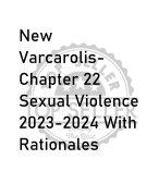 New  VarcarolisChapter 22  Sexual Violence 2023-2024 With  Rationales
