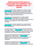 REGIS NU629 EXAM 2024 ALL QUESTIONS AND ANSWERS 100% CORRECT ANSWERS 2024~ A+ GRADE