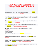 ADEX DSE EXAM Questions and answers Exam 2024| A+ GRADE