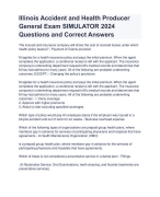 Illinois Accident and Health Producer  General Exam SIMULATOR 2024  Questions and Correct Answers  | Verified Illinois Accident and Health Producer  General SIMULATOR Exam 2024  Quiz with Accurate Solutions Aranking Allpass 