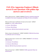FAE (Fire Apparatus Engineer) Illinois Exam Questions