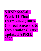 NRNP 6665-01  Week 11 Final Exam 2024 (100% Correct Answers & Explanations)