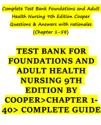 TEST BANK FOR FOUNDATIONS AND ADULT HEALTH NURSING 9TH EDITION BY COOPER>CHAPTER 1- 48> COMPLETE GUIDE
