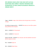 EPIC BRIDGES EXAM LATEST 2024-2024 WITH ACTUAL  QUESTIONS AND CORRECT VERIFIED ANSWERS/100%  GUARANTEED TO PASS CONCEPTS/ALREADY GRADED A+  /BRAND NEW!!!