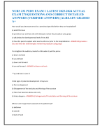 NURS 232 PEDS EXAM 1 LATEST 2023-2024 ACTUAL  EXAM 270 QUESTIONS AND CORRECT DETAILED  ANSWERS (VERIFIED ANSWERS) |ALREADY GRADED  A+  How would you decrease stress for a preschool age child before they are hospitalized?