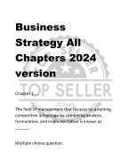 Business  Strategy All  Chapters 2024  version