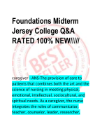 Foundations Midterm  Jersey College Q&A  RATED 100% NEW/////