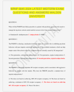 NR283 Pathophysiology Study Guide for Exam 1 questions and answers  with explanation 2023-2024 