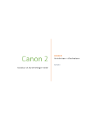 Samenvatting canon 2 