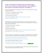 KAPLAN PHARM INTEGRATED EXAM 2023-2024  ACTUAL EXAM ALL 85 QUESTIONS AND CORRECT  DETAILED ANSWERS|A