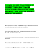 NCCAOM BIOMED -PHARMACOLOGY NEWEST VERSION ACTUAL 100 QUESTION AND CORRECT DETAILED ANSWERS FROM VERIFIED SOURCES ALREADY GRADED A+