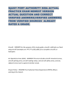 Nj&NY PORT AUTHORITY SIDA ACTUAL PRACTICE EXAM NEWEST VERSION ACTUAL QUESTION AND CORRECT VERIFIED ANSWERS(VERIFIED ANSWERS) FROM VERIFIED SOURCES ALREADY RATED A GRADE.