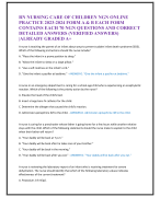 RN NURSING CARE OF CHILDREN NGN ONLINE  PRACTICE 2023-2024 FORM A & B EACH FORM  CONTAINS EACH 70 NGN QUESTIONS AND CORRECT  DETAILED ANSWERS (VERIFIED ANSWERS)  |ALREADY GRADED A+