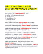 NSG -316 FINAL PRACTICE EXAM  QUESTIONS AND ANSWERS GRADED A+