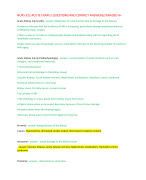 NURS 322 ACUTE EXAM 2 QUESTIONS AND CORRECT ANSWERS//GRADED A+