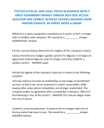 ETH/321T;ETHICAL AND LEGAL TOPICS IN BUSINESS-WEEK 5 APPLY ASSIGNMENT NEWEST VERSION 2024-2025 ACTUAL QUESTION AND CORRECT DETAILED VERIFIED ANSWERS FROM VERIFIED SOURCES  BY EXPERT RATED A GRADE