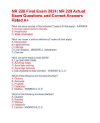NR 228 Final Exam 2024| NR 228 Actual  Exam Questions and Correct Answers  Rated A+ | Verified NR 228  Actual Exam 2024 Quiz with Accurate Solutions Aranking Allpass