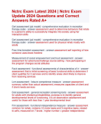 Nctrc Exam Latest 2024 | Nctrc Exam Update 2024 Questions and Correct  Answers Rated A+ | Verified Nctrc Actual Exam Update 2024 Quiz with Accurate Solutions Aranking Allpass