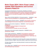 Nctrc Exam Latest 2024 | Nctrc Exam Update 2024 Questions and Correct  Answers Rated A+ | Verified Nctrc Actual Exam Update 2024 Quiz with Accurate Solutions Aranking Allpass