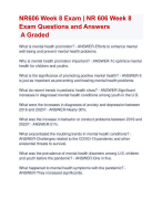 NR606 Week 8 Exam | NR 606 Week 8  Exam Questions and Answers A Graded | Verified NR606 Week 8 Actual Exam Update 2024 Quiz with Accurate Solutions Aranking Allpass