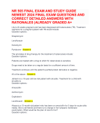 NR 565 FINAL EXAM AND STUDY GUIDE NEWEST 2024 FINAL EXAM QUESTIONS AND CORRECT DETAILED ANSWERS WITH RATIONALES |ALREADY GRADED A+