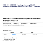 BIOD 101 MODULE 1 portage learning EXAM - Requires Respondus LockDown Browser + Webcam