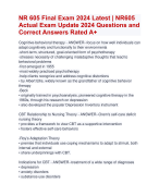 NR 605 Final Exam 2024 Latest | NR605  Actual Exam Update 2024 Questions and  Correct Answers Rated A+ | Verified NR 605 Exam 2024  Quiz with Accurate Solutions Aranking Allpass