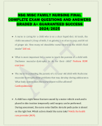 NSG MISC FAMILY NURSING FINAL  COMPLETE EXAM QUESTIONS AND ANSWERS  GRADED A+ GUARANTEED SUCCESS  2024/2025