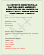 2024 NEWEST NR 602 MIDTERM EXAM:  MASTERING HEALTH ASSESSMENT,  DIAGNOSTICS, AND KEY CONCEPTS FOR  SUCCESS | EXPERT VERIFIED ANSWERS  FOR GUARANTEED A+ SUCCESS