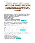 MEDSURG RN HESI EXIT VERSION 5  LATEST EXAM 2024 WITH UPDATED 55  QUESTIONS AND DETAILED CORRECT  ANSWERS WITH RATIONALES (ALREADY  GRADED A+) 