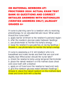 ATI RN PHARMACOLOGY PROCTORED NEWEST 2024 EXAM 3 QUESTIONS AND CORRECT DETAILED ANSWERS WITH RATIONALES (VERIFIED ANSWERS) |ALREADY GRADED A+