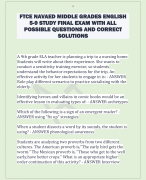 FTCE NAVAED MIDDLE GRADES ENGLISH  5-9 STUDY FINAL EXAM WITH ALL  POSSIBLE QUESTIONS AND CORRECT  SOLUTIONS
