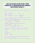 2024/25 NCLEX GI-QS EXAM 3 WITH  COMPLETE 70 QUESTIONS AND CORRECT  SOLUTIONS/RATED A+