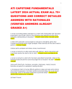 ATI CAPSTONE FUNDAMENTALS LATEST 2024 ACTUAL EXAM ALL 70+ QUESTIONS AND CORRECT DETAILED ANSWERS WITH RATIONALES (VERIFIED ANSWERS ALREADY GRADED A+)