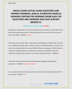 NASCLA EXAM ACTUAL EXAM QUESTIONS AND VERIFIED ANSWERS_ NASCLA ACCREDITED EXAM (JJ JOHNSON CONTRACTOR SEMINAR EXAM) EACH 150 QUESTIONS AND ANSWERS 2024-2025 ALREADY GRADED A+