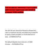 3CX Academy, Advanced Certification with correct questions and detailed answers 2024 verified