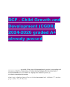 DCF - Child Growth and Development (CGDR) 2024-2026 graded A+ already passed