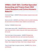 HFMA's CSAF 2021, Certified Specialist  Accounting and Finance Exam 2024  Latest Questions and Correct Answers  Rated A+ | Verified HFMA's CSAF Certified Specialist  Accounting and Finance Exam 2024 Quiz with Accurate Solutions Aranking Allpass