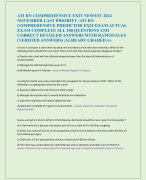 ATI RN Comprehensive Predictor 250 QUESTION AND  CORRECT ANSWER