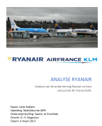 Analyse over de beursgenoteerde ondernemingen Ryanair en KLM Air-France