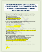 ATI Comprehensive Exit Exam 2022 , Comprehensive Exit ATI Exam 2022